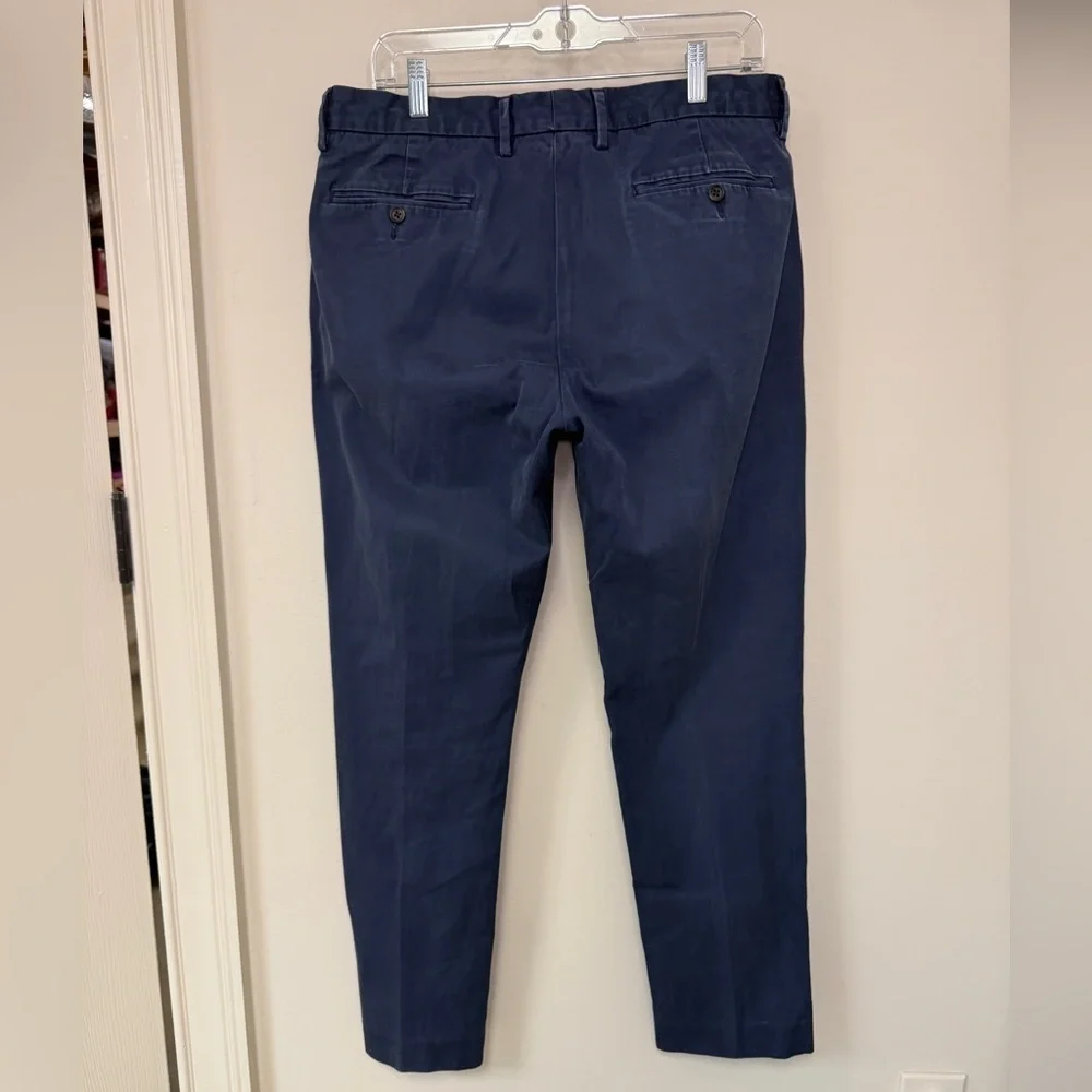 J.Crew: Men's Navy Chino Pants, Urban Slim Fit, Size 33W 32L
